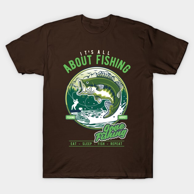 all i think about is fishing T-Shirt by Transcendexpectation